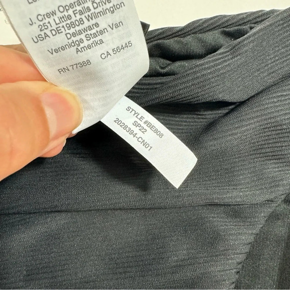 New J Crew High Rise Cheeky Bikini Bottom Black BE808 - Picture 5 of 6